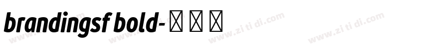 brandingsf bold字体转换